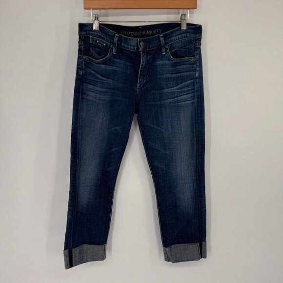 Citizens Of Humanity Womens Dani Cropped Straight Leg Jeans Size 29 Denim Blue - Picture 3 of 16